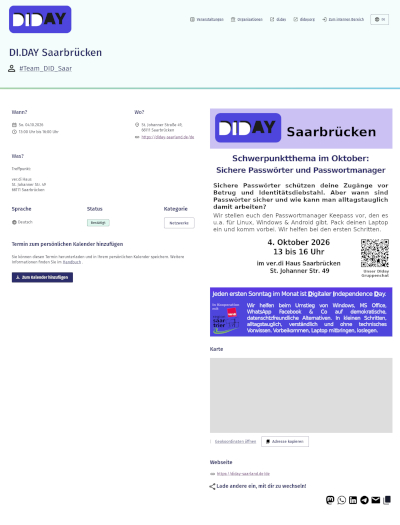 Veranstaltung 2026-10-04 Sicherheit Passwortmanager Eventeintrag 0400x0525
